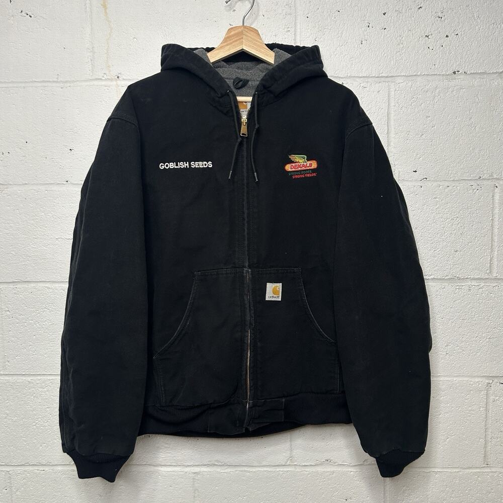 Vintage Carhartt Sherpa-Lined Hooded Jacket “Black” J158 BLK